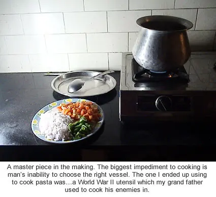 Choosing Vessel for cooking by men