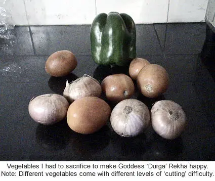 Vegetables for cooking by men