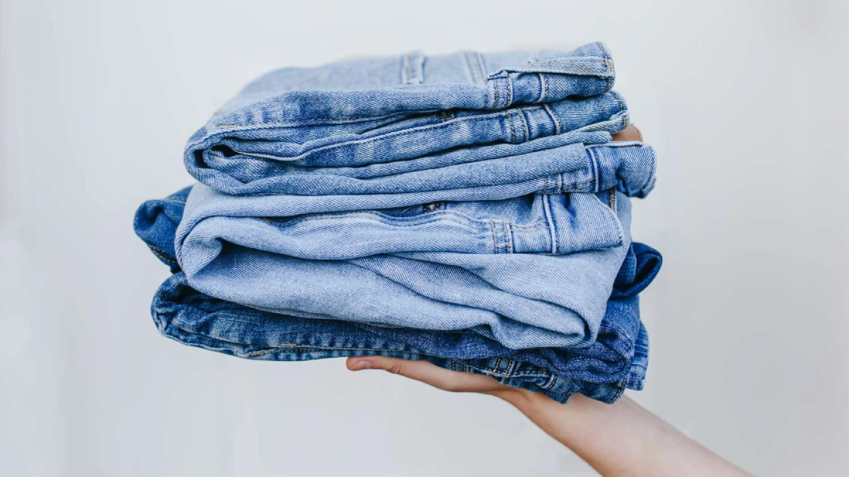 A worn pair of old hand-me-down jeans