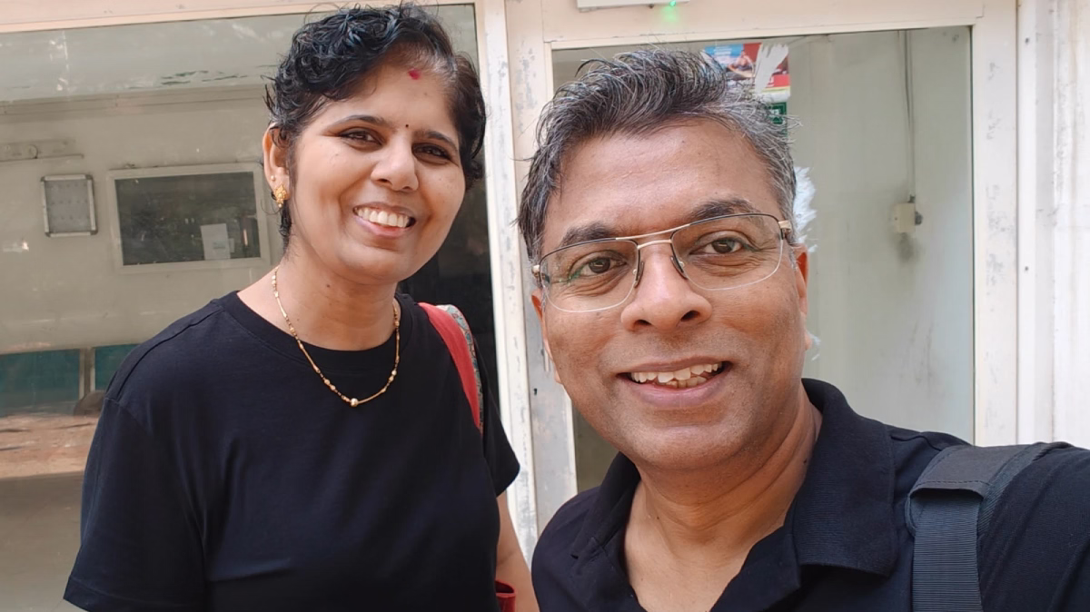 Rekha & Rajan in Black